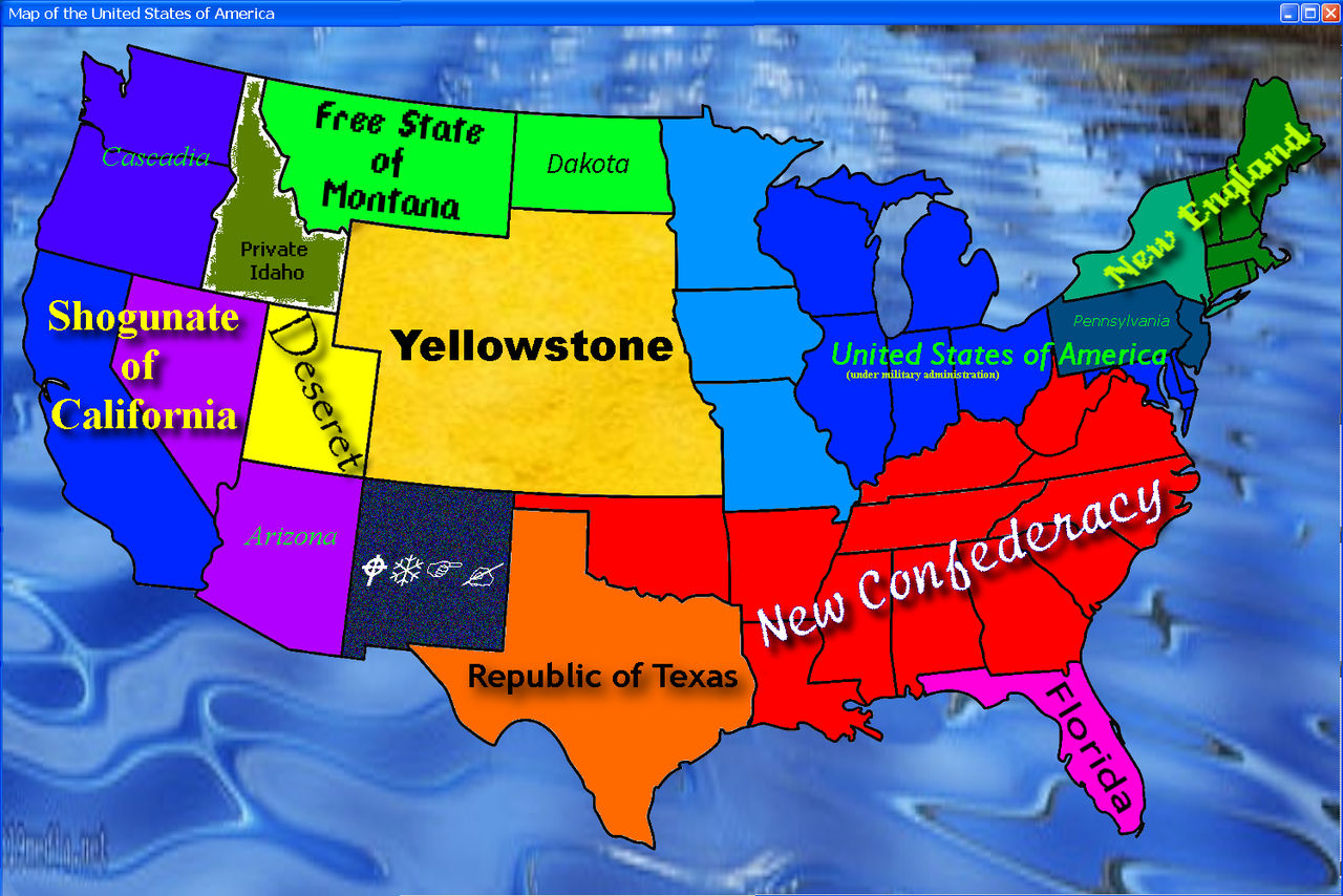 (OUTDATED LORE) Map of the USA by sennacher1b on DeviantArt