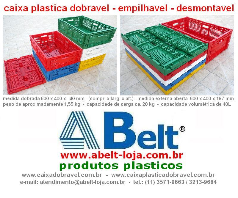 Caixa plastica dobravel