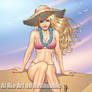 Summer Time Bikini Girl Pinup by Al Rio