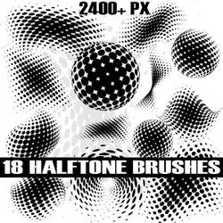 Halftone Photoshop Brush Pack