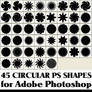 45 circular custom shapes for Photoshop