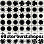 60 free star burst Photoshop shapes