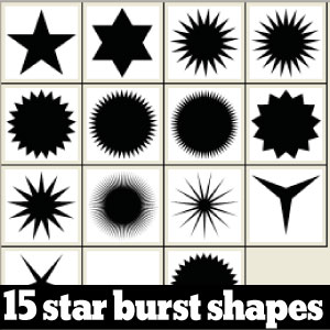 15 free star burst custom shapes