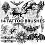 14 high res tattoo brushes for Photoshop
