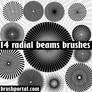 Radial Beams Photoshop Brushes