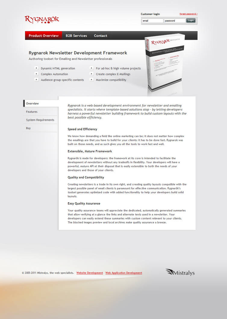 Rygnarok Website Layout by AeonOfTime