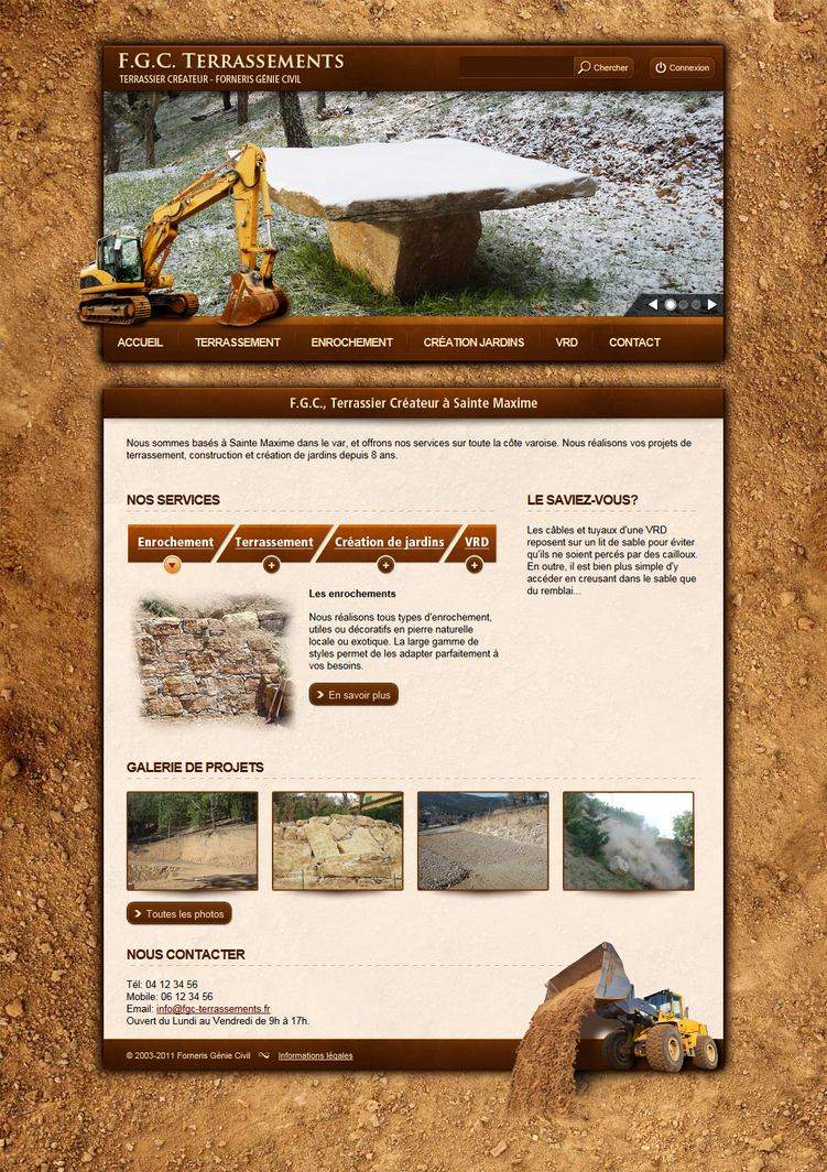 FGC Terrassements Website by AeonOfTime