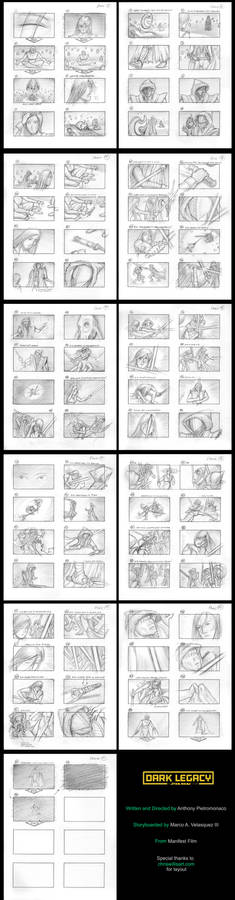 Star Wars Dark Legacy Fan Film Storyboards 2016