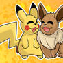 Pikachu and eevee
