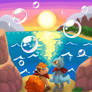 Bubble sunset