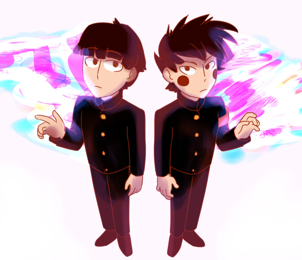 Mob and Ritsu by FariviaShikiro on DeviantArt