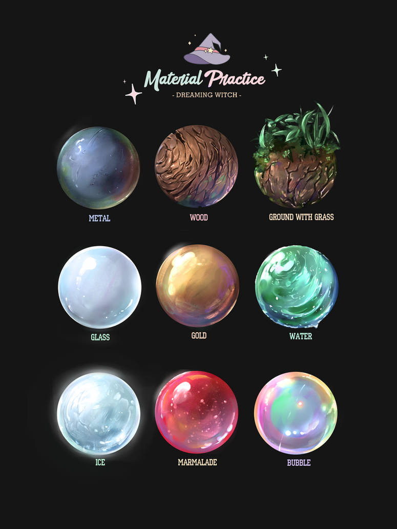 Material studies by Dreaming-Witch on DeviantArt
