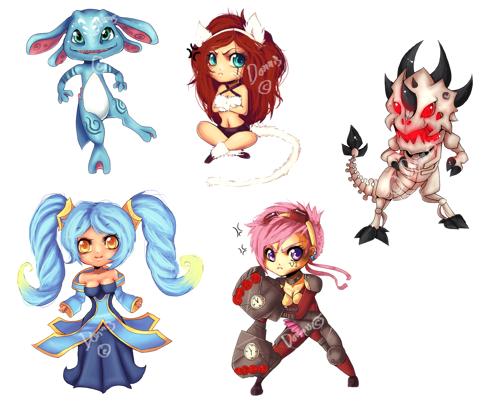 LEAGUE OF LEGENDS chibis set 3