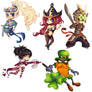 LEAGUE OF LEGENDS chibis set 4