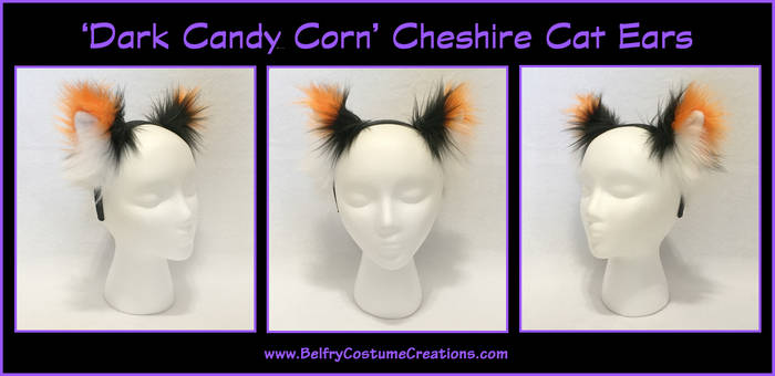 Dark Candy Corn Cheshire Cat Headband