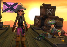 The crew in Pirate101