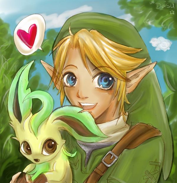 Link meets Leafeon