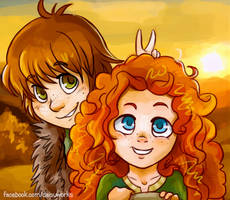 Hiccup and Merida