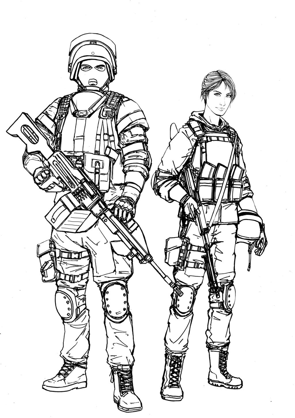 Bf4 Ru Support BF4 RU Support class (line art) by TChenArt on DeviantArt