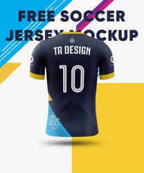 Free Soccer Jersey Mockup(Back View)