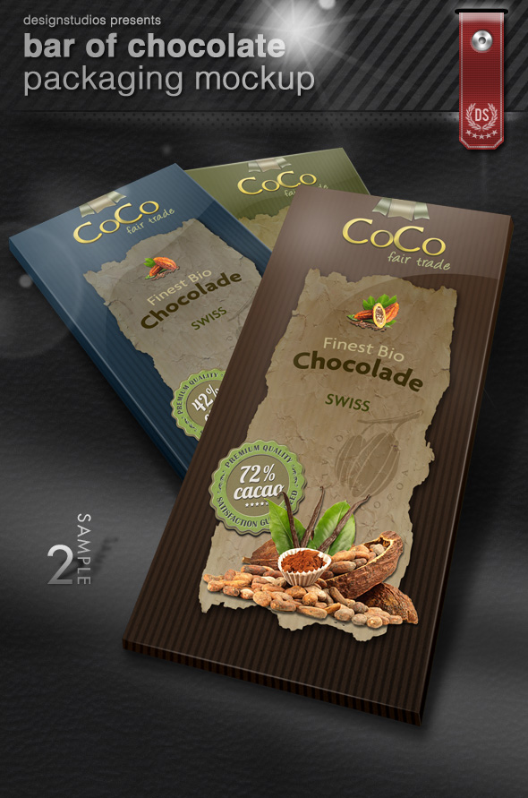 Bar Of Chocolate Packaging Mock-Up