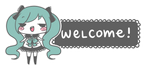 miku welcome sign [free to use] by pinkbunnii