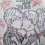 Spiderman with Kitty Pryde new year lovekiss