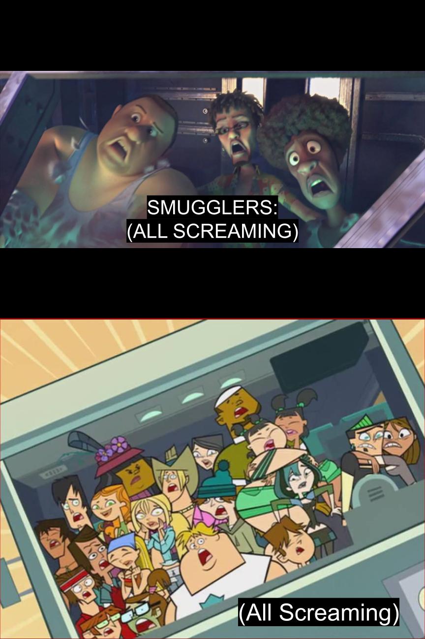 T.D. Gang are About to Crash into Smuggler Trio by MYLEY6 on DeviantArt