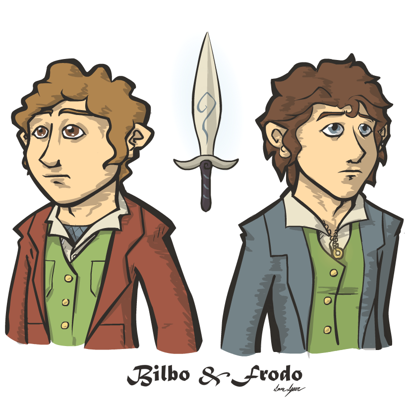 Faces of Middle-Earth: Bilbo and Frodo