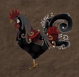 Rosemaling Rooster