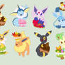 Eeveelutions and Poke Puffs bases