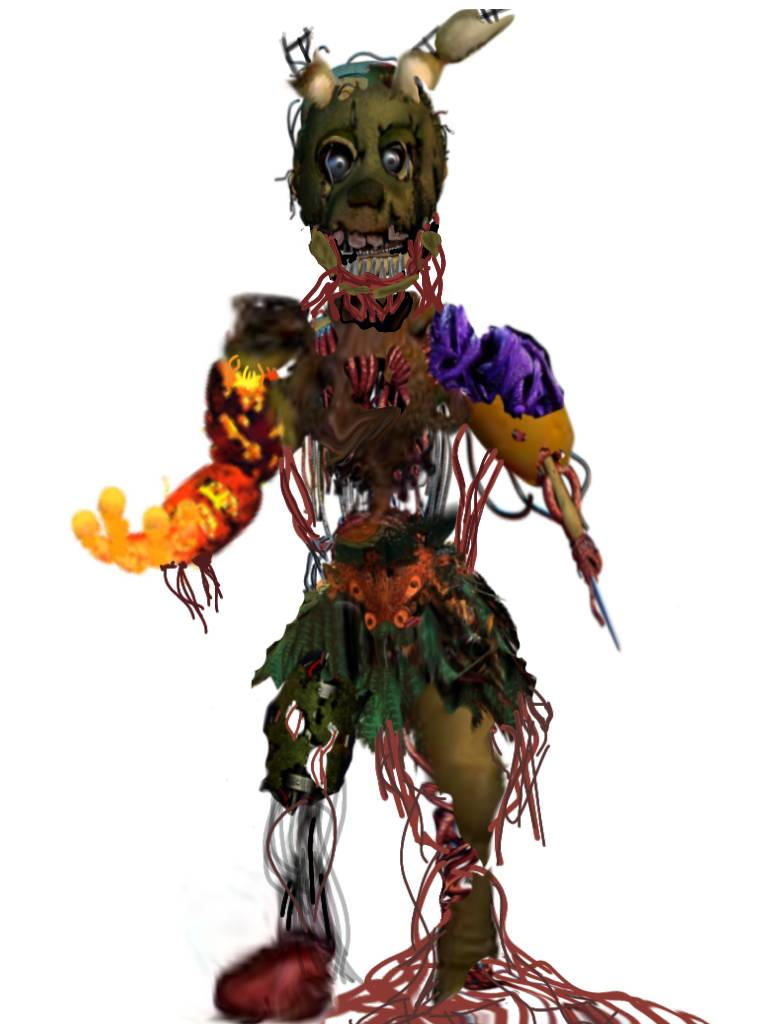 Hybrid springtrap by carnhexdiw on DeviantArt