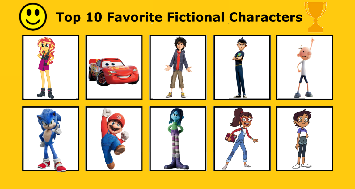 Top 10 Favorite Fictional Characters by jacksontormbaymaz on DeviantArt