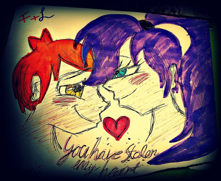 Fry And Leela - Anime Style