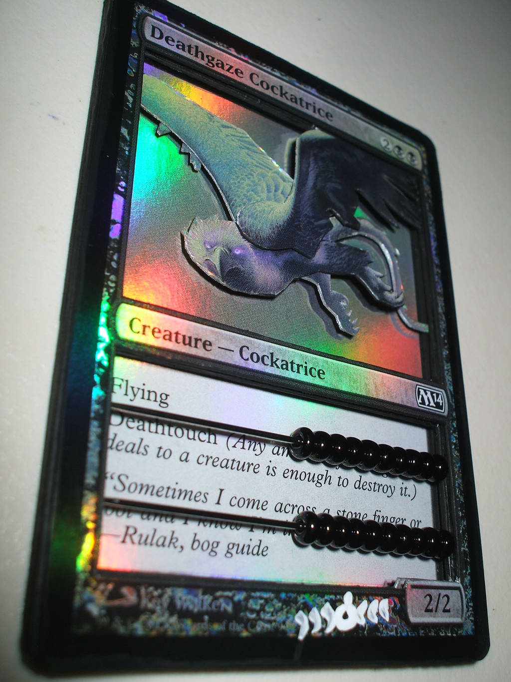 Deathgaze Cockatrice Life Counter by kilted-katana