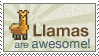 Llama Awesomeness Stamp by sudhithxavier