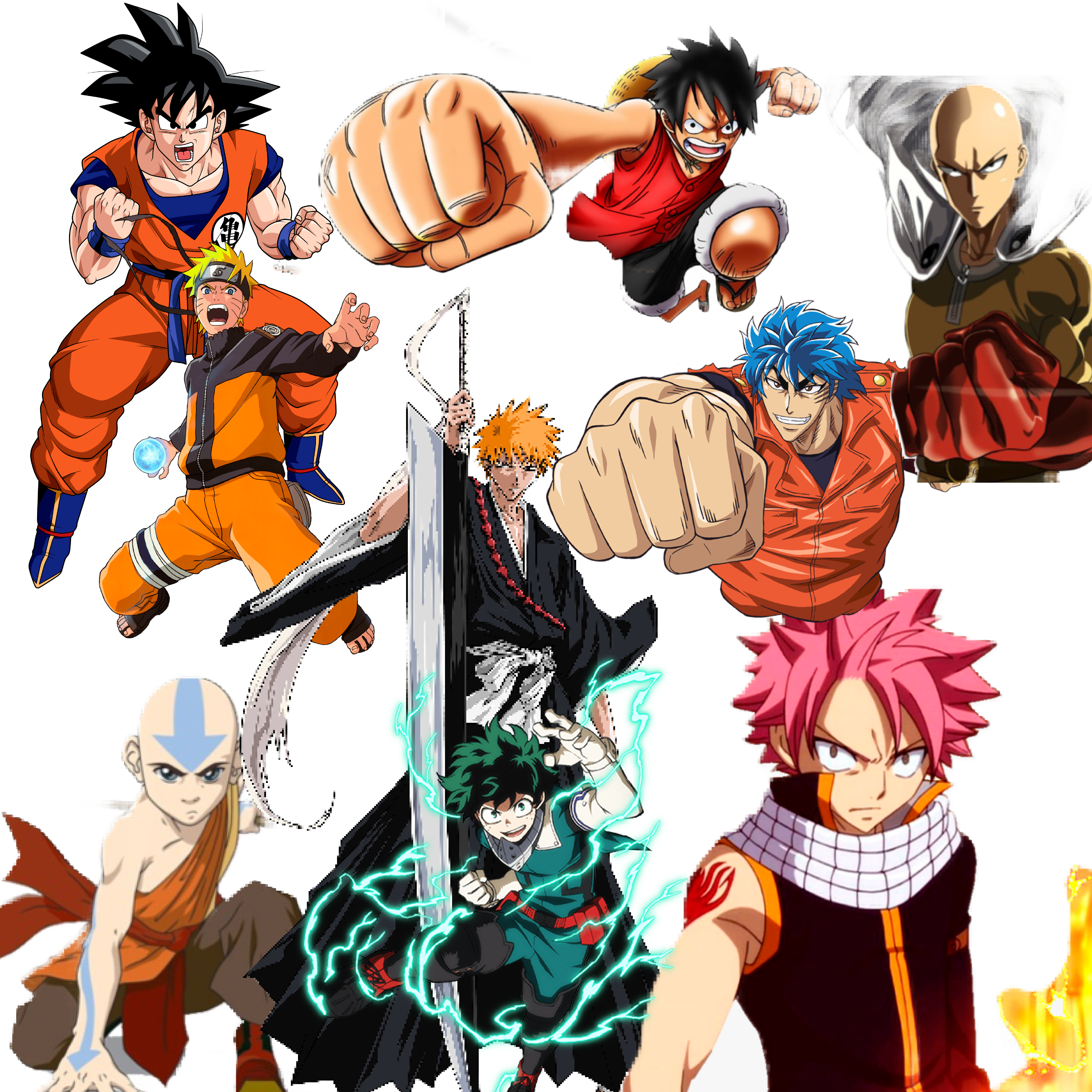 My Anime Heroes by MatthewsRENDERS4477 on DeviantArt