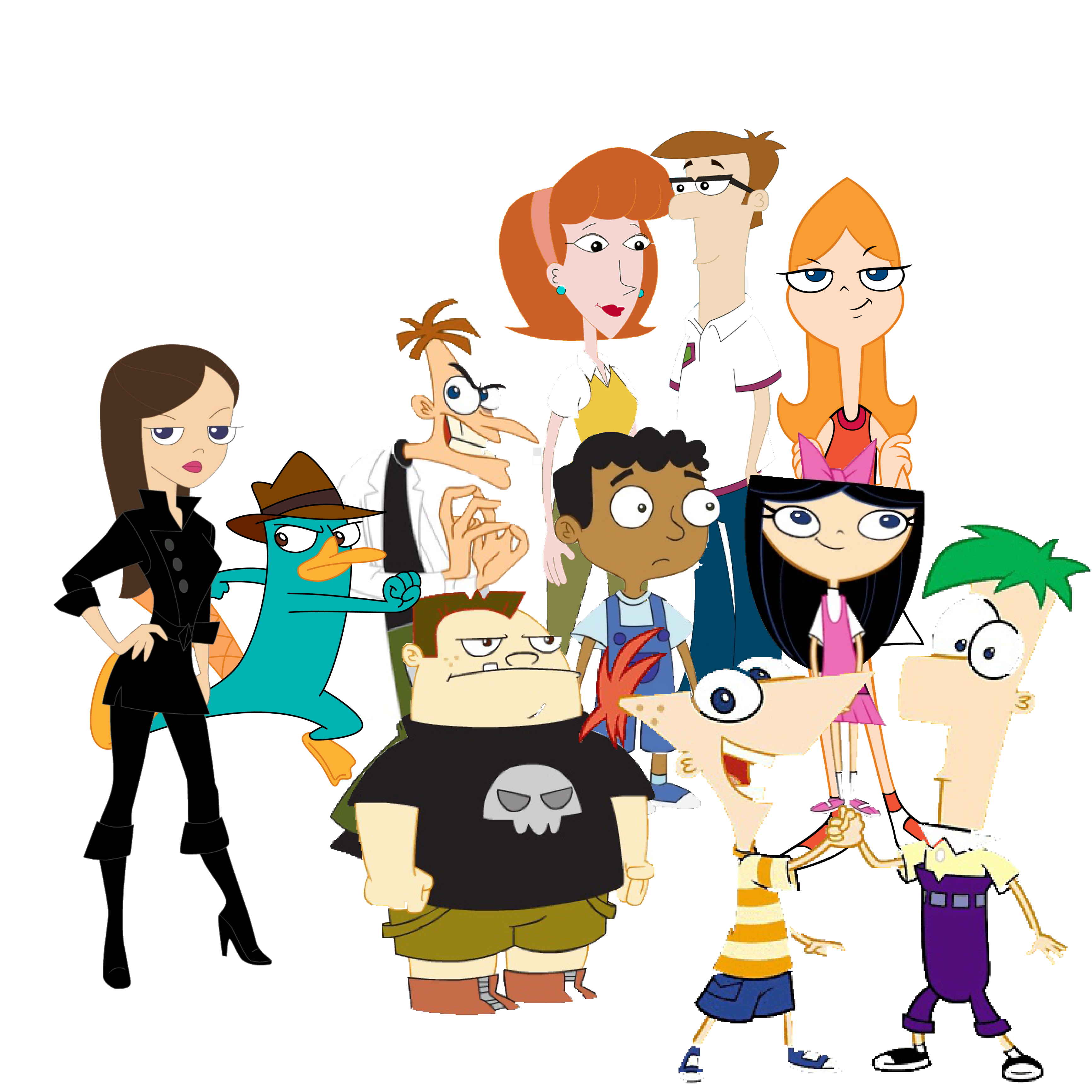 Phineas And Ferb Side Characters By Matthewsrenders4477 On Deviantart