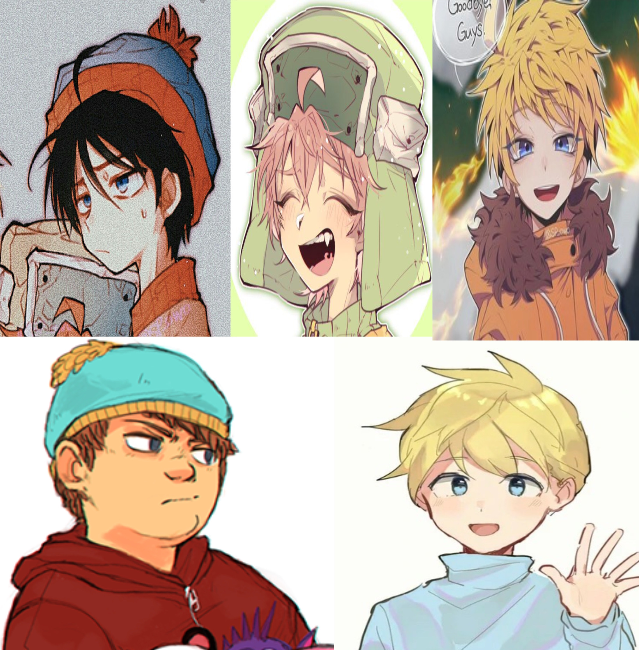 south park characters anime