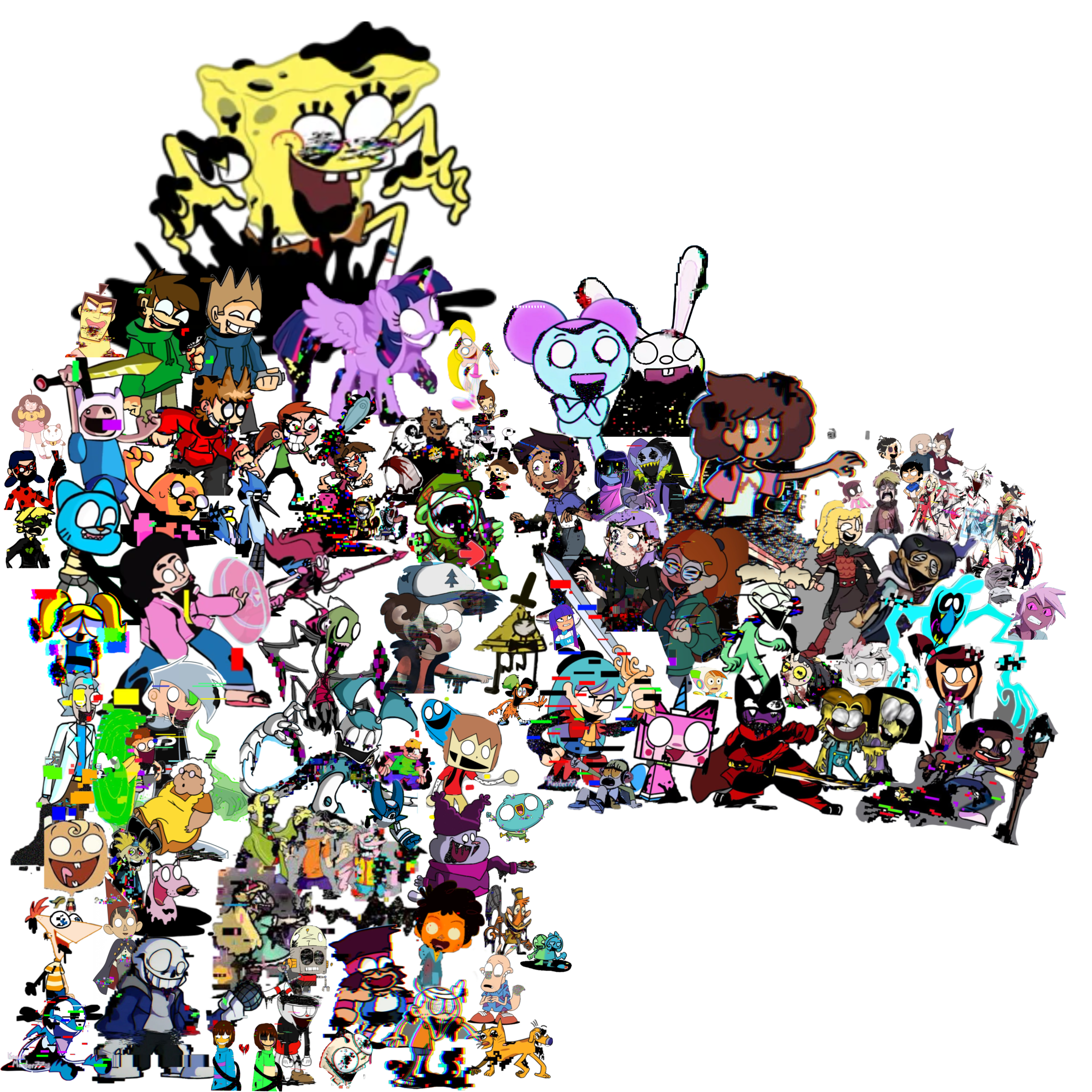 All FNF Corrupted Glitch Cartoon Mods w P (Pibby) by MatthewsRENDERS4477 on  DeviantArt