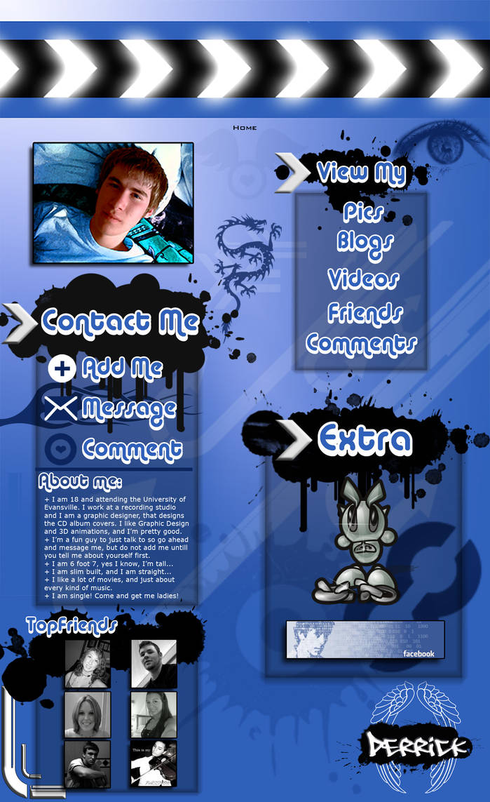 Myspace layout by DerrickNiehaus on DeviantArt
