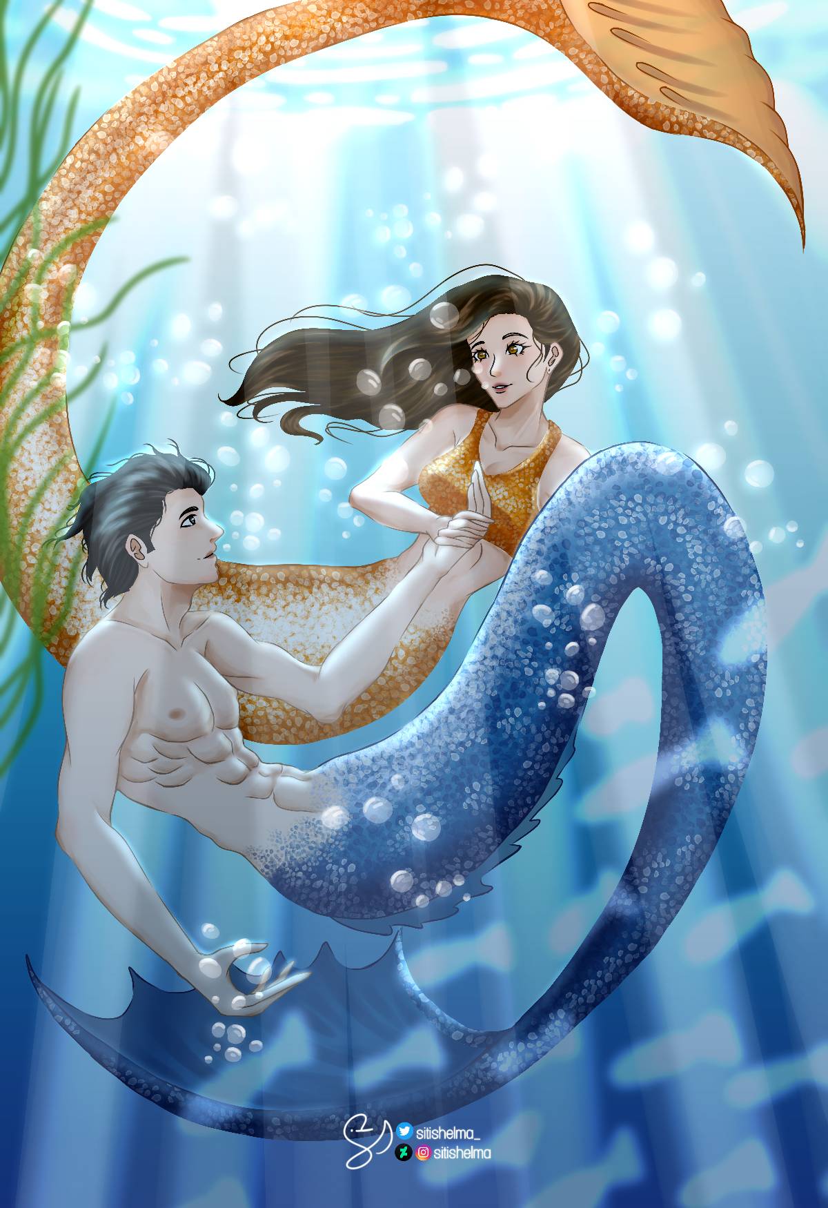 Mako Mermaids (by sitishelma on DeviantArt) : r/mermaids