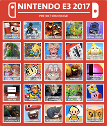 Nintendo E3 2017 Prediction Bingo