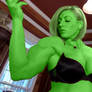 She-Hulk muscles growing