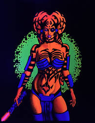 Darth Talon under blacklight