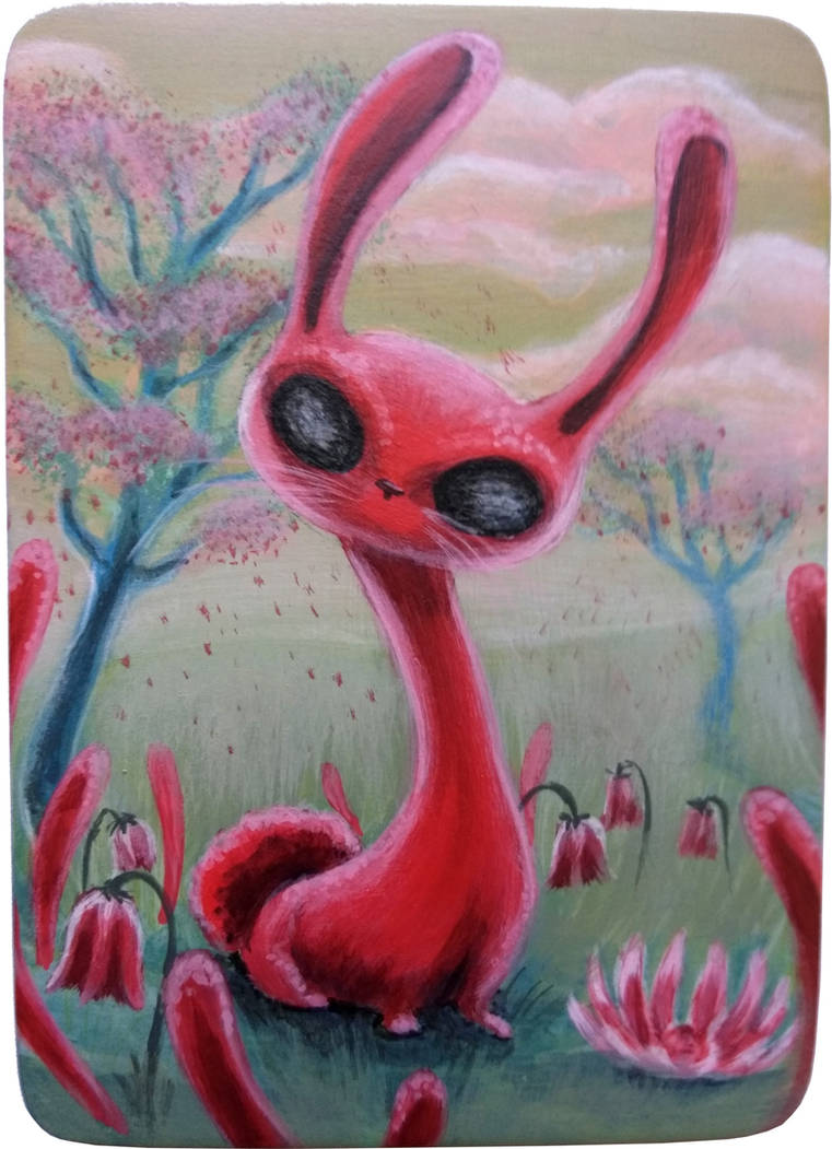 Blood Bunny - mini painting by AGblend13 on DeviantArt