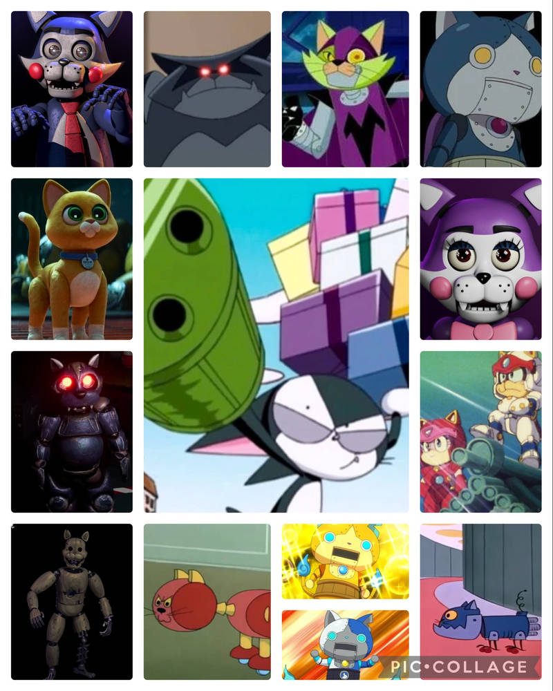 Bionic Cat Character Collage by nakuuro on DeviantArt