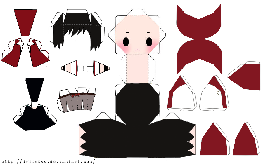 Red Chibi Papercraft