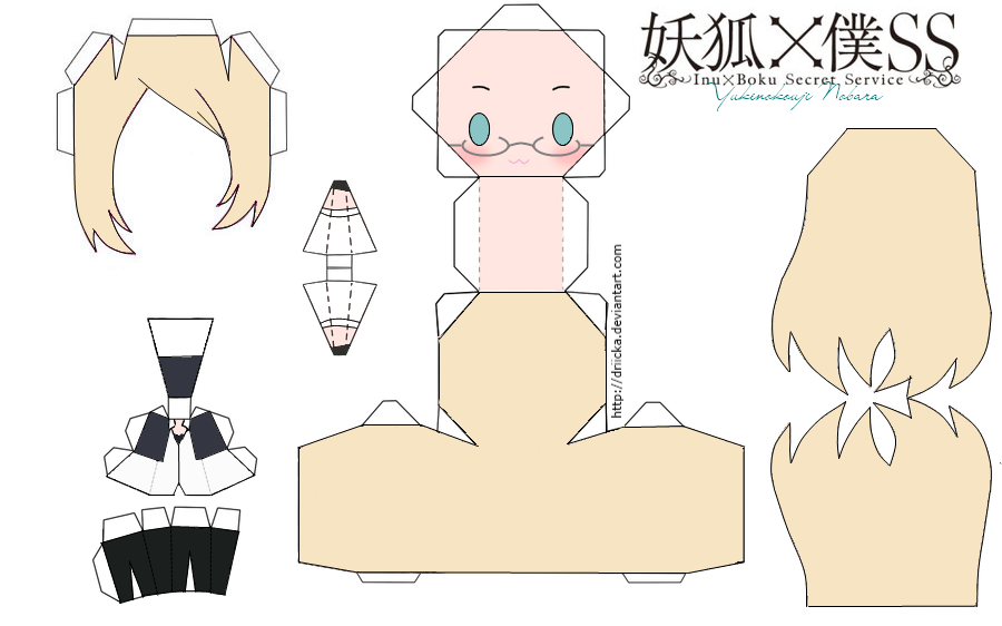 Yukinokouji Nobara Chibi Papercraft