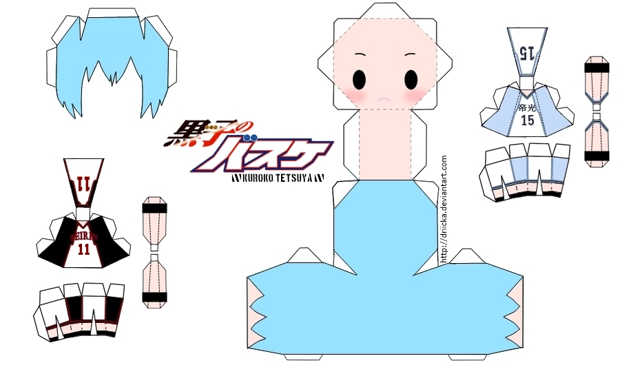 [Kuroko no Basket] Kuroko Tetsuya Chibi Papercraft